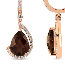 3.40 ct.Diamond Multicolor Gemstone Earring - 2