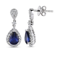 1.86 ct.Sapphire Diamond Earring - 1