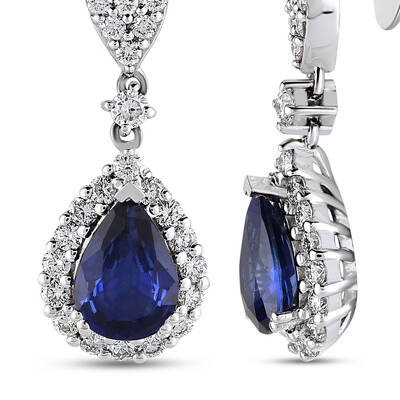 1.86 ct.Sapphire Diamond Earring - 2