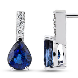 0.50 ct.Sapphire Diamond Earring - 2