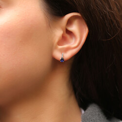 0.50 ct.Sapphire Diamond Earring - 3