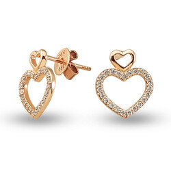 0.26 ct.Love Collection Heart Diamond Earring - 1