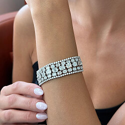 16.46 Carat Baguette Diamond Bracelet - 1