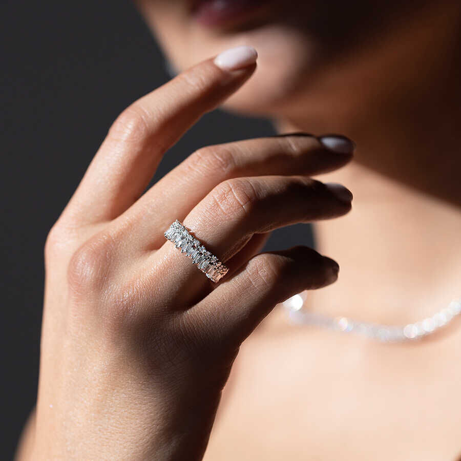 1.67 ct.Eternity Baguette Diamond Ring - 2