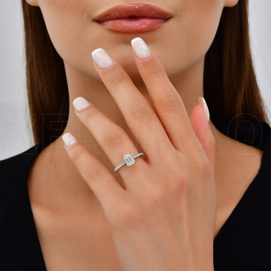 1.68 ct.HRD Certificated Octagon Solitaire Diamond Ring - 1