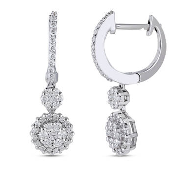 0.68 ct.Diamond Earring - 1