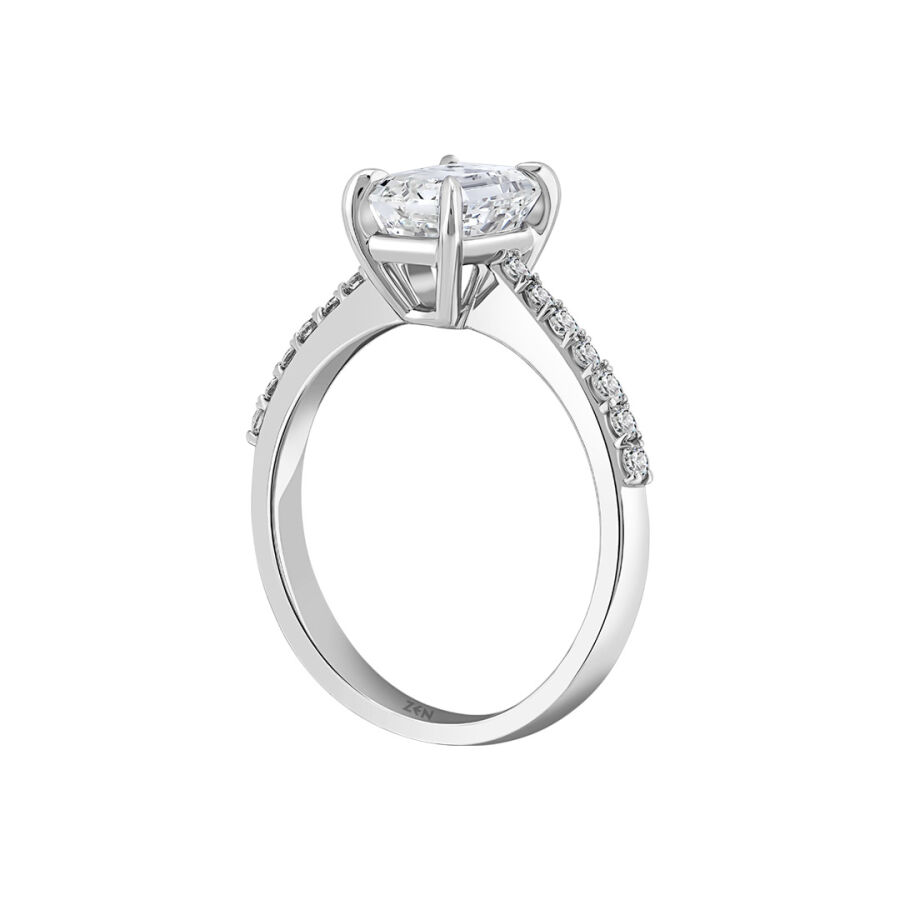 1.69 ct.HRD Certificated Octagon Solitaire Diamond Ring - 3