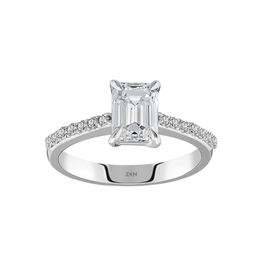 1.69 ct.HRD Certificated Octagon Solitaire Diamond Ring - 2