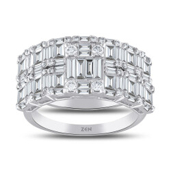 1.71 ct.Twins Baguette Diamond Ring - 2