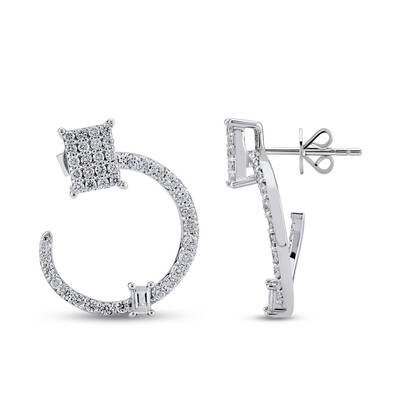 0.88 ct.Diamond Earring - 1