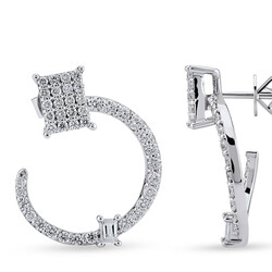 0.88 ct.Diamond Earring - 2