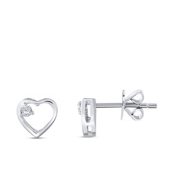 Heart Diamond Earring - 1