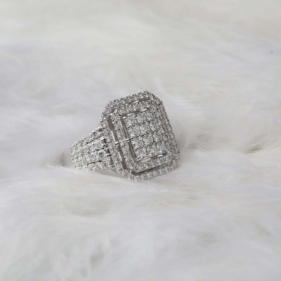 خاتم مرصع بالألماس 1.77 قيراط - 5