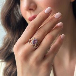 1.78 Carat Amethyst Diamond Ring - Zen Diamond