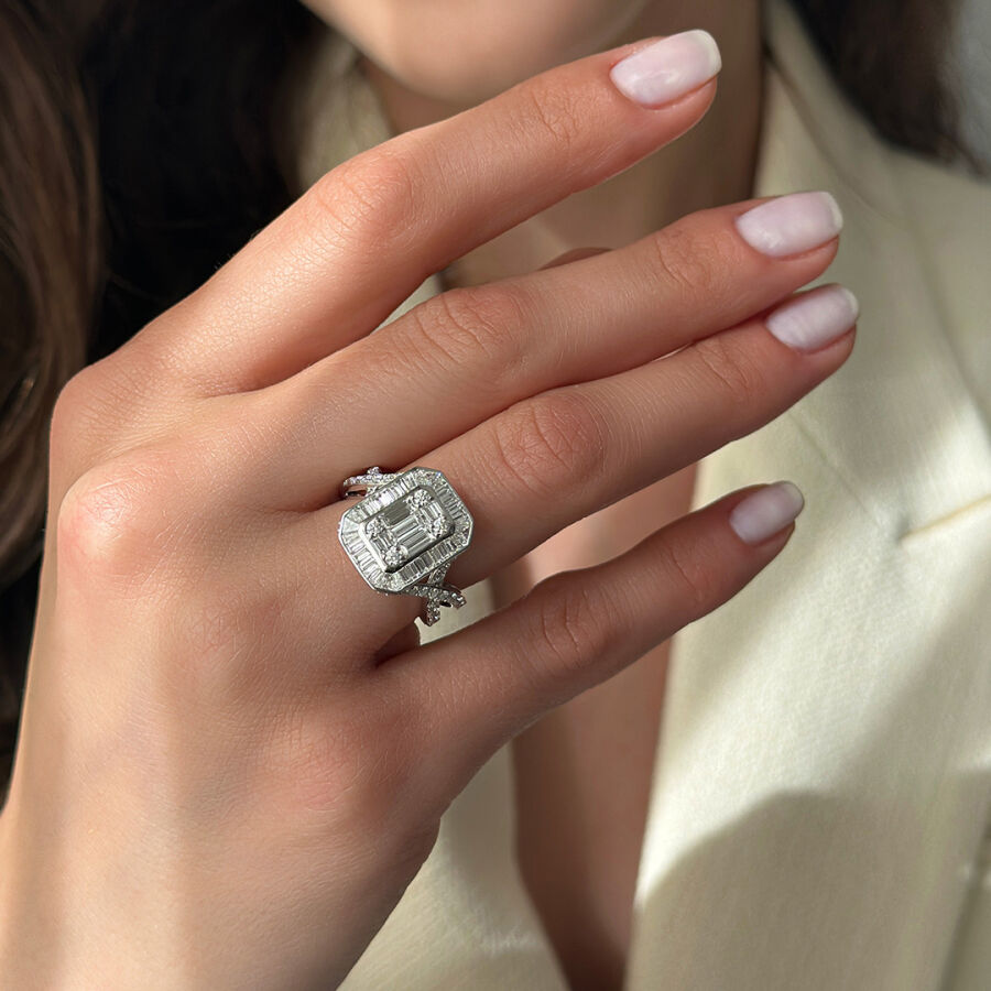 1.79 Carat Baguette Diamond Ring - 2