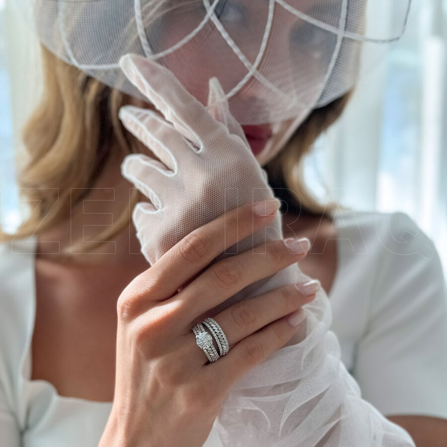 خاتم تونز مرصع بالألماس 1,79 قراط - 1