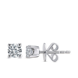 0.30 ct.Solitaire Diamond Earring - 1