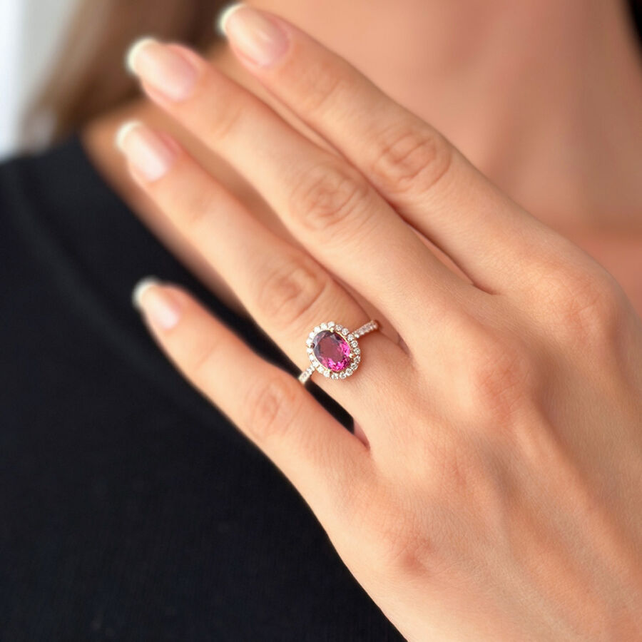 1.81 Carat Tourmaline Diamond Ring - 2