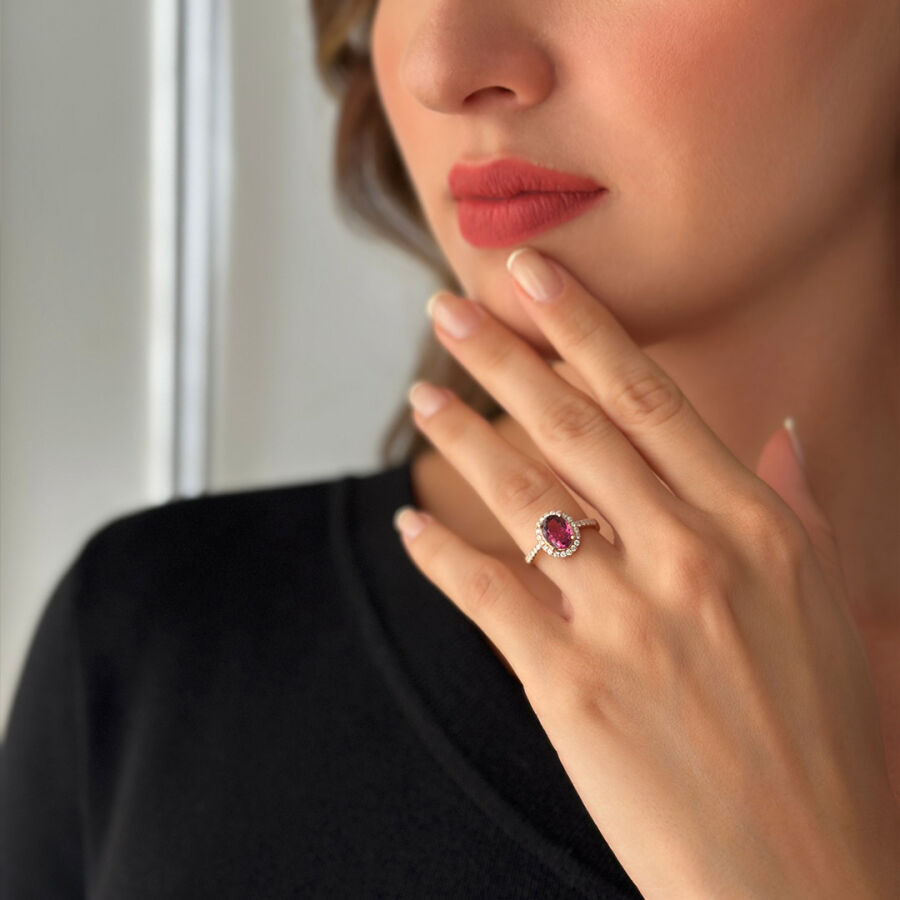 1.81 Carat Tourmaline Diamond Ring - 1