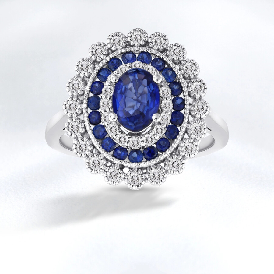 1.81 ct.Sapphire Diamond Ring - Zen Diamond