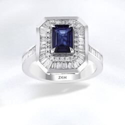 1.81 ct.Sapphire Diamond Ring - 1