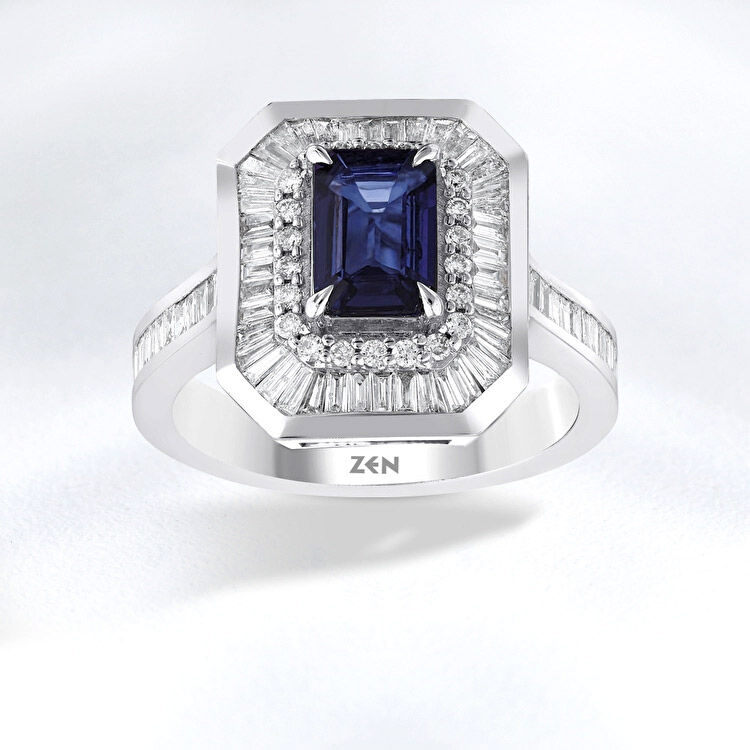 1.81 ct.Sapphire Diamond Ring - 1