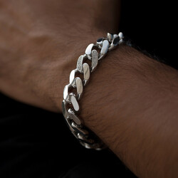 Silver man hand on sale bracelet