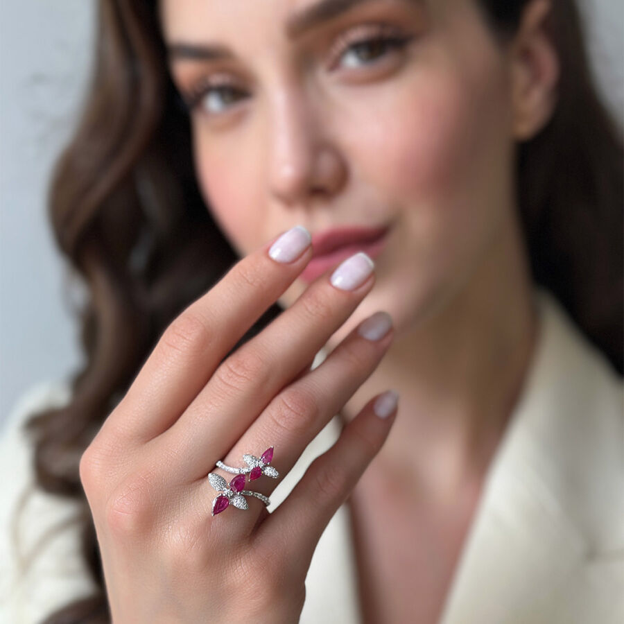 1.84 Carat Ruby Diamond Ring - 1