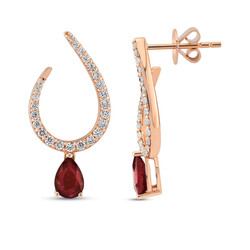 1.59 ct.Ruby Diamond Earring - 1