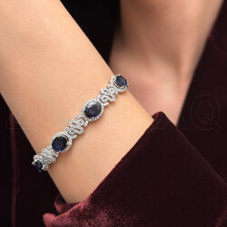 18.65 ct.Sapphire Diamond Bracelet - 2