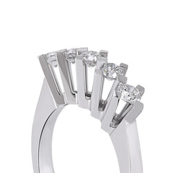 0.40 ct.Love Compass Fivestone Diamond Ring - 4