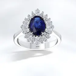 1.90 ct.Sapphire Diamond Ring - 1