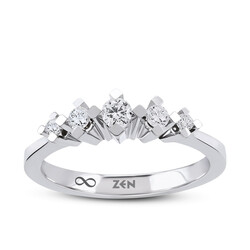 0.20 ct.Royal Fivestone Diamond Ring - 1