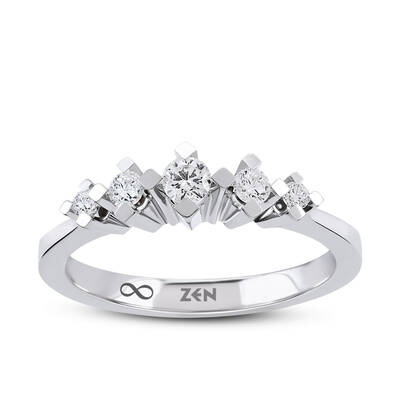 0.20 ct.Royal Fivestone Diamond Ring - 1