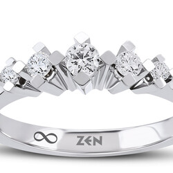 0.20 ct.Royal Fivestone Diamond Ring - 2