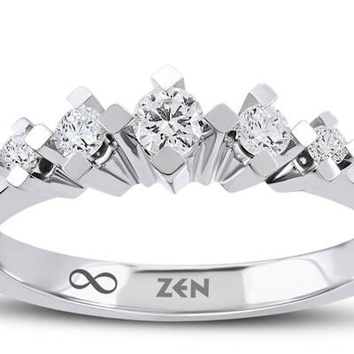 0.20 ct.Royal Fivestone Diamond Ring - 2
