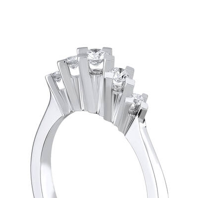 0.20 ct.Royal Fivestone Diamond Ring - 3