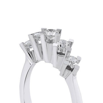 0.50 ct.Royal Fivestone Diamond Ring - 4