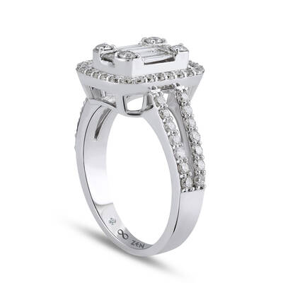 0.86 ct.Baguette Diamond Ring - 3