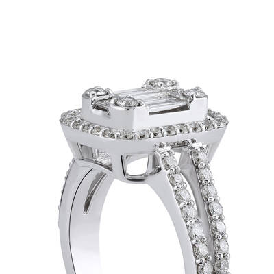 0.86 ct.Baguette Diamond Ring - 4