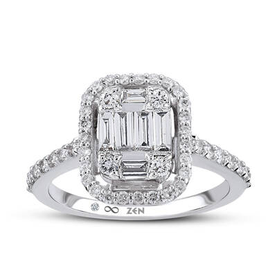 0.71 ct.Baguette Diamond Ring - 1