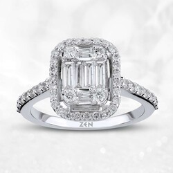 0.71 ct.Baguette Diamond Ring - 6