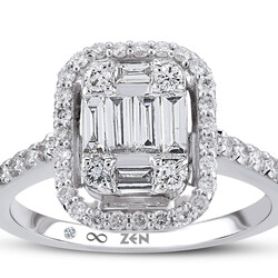 0.71 ct.Baguette Diamond Ring - 3