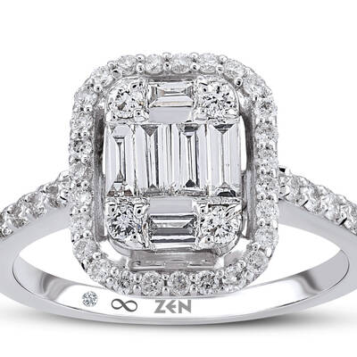 0.71 ct.Baguette Diamond Ring - 3