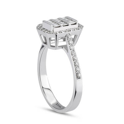 0.42 ct.Baguette Diamond Ring - 3