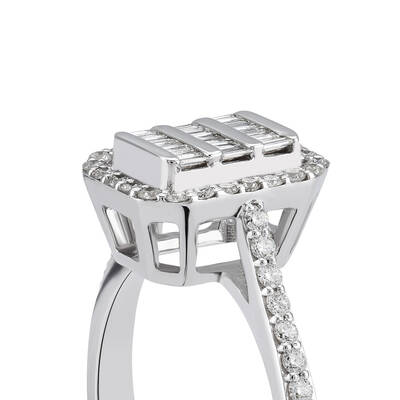 0.42 ct.Baguette Diamond Ring - 4