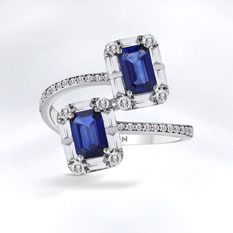 1.93 ct.Sapphire Diamond Ring - 1