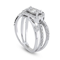0.82 Carat Baguette Diamond Ring - 1
