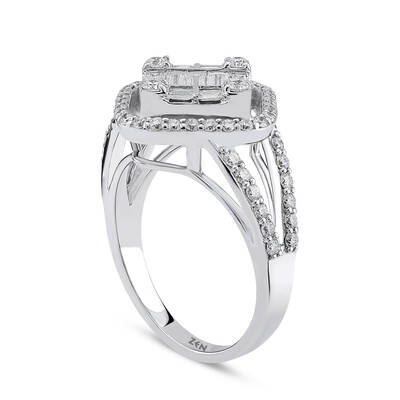 0.91 ct.Baguette Diamond Ring - 3