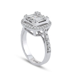 1.07 Carat Baguette Diamond Ring - 2